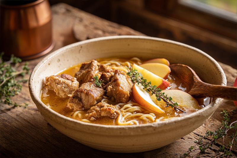 Apple Cider Braised Pork Ramen