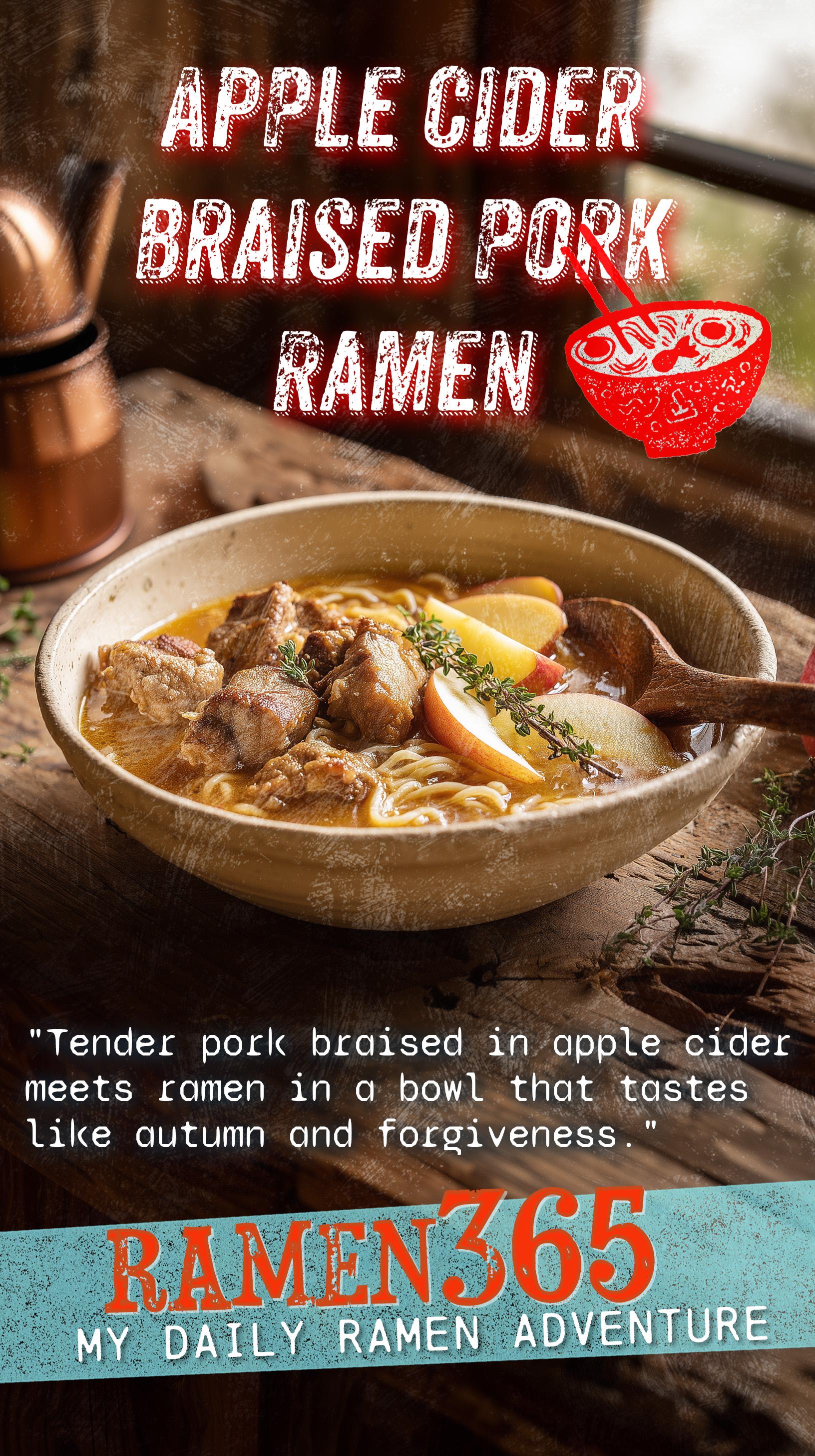 Apple Cider Braised Pork Ramen