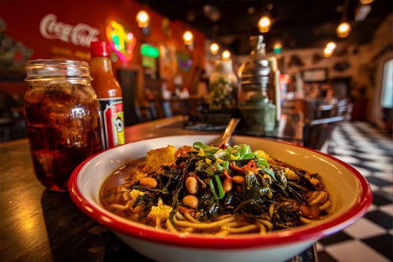 Black-Eyed Pea Collard Ramen