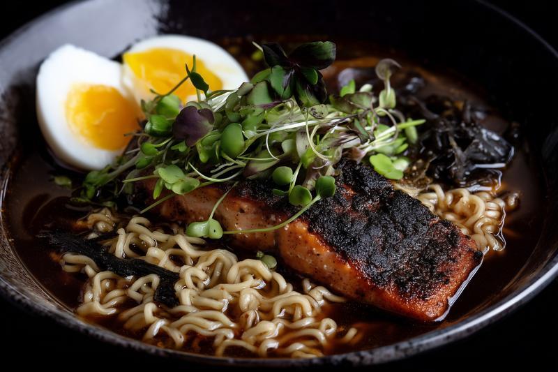 Blackened Salmon Ramen