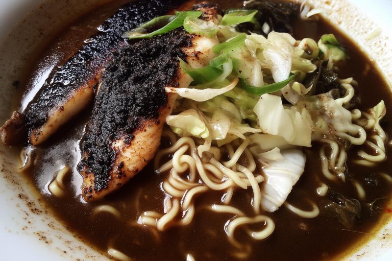 Blackened White Fish Ramen