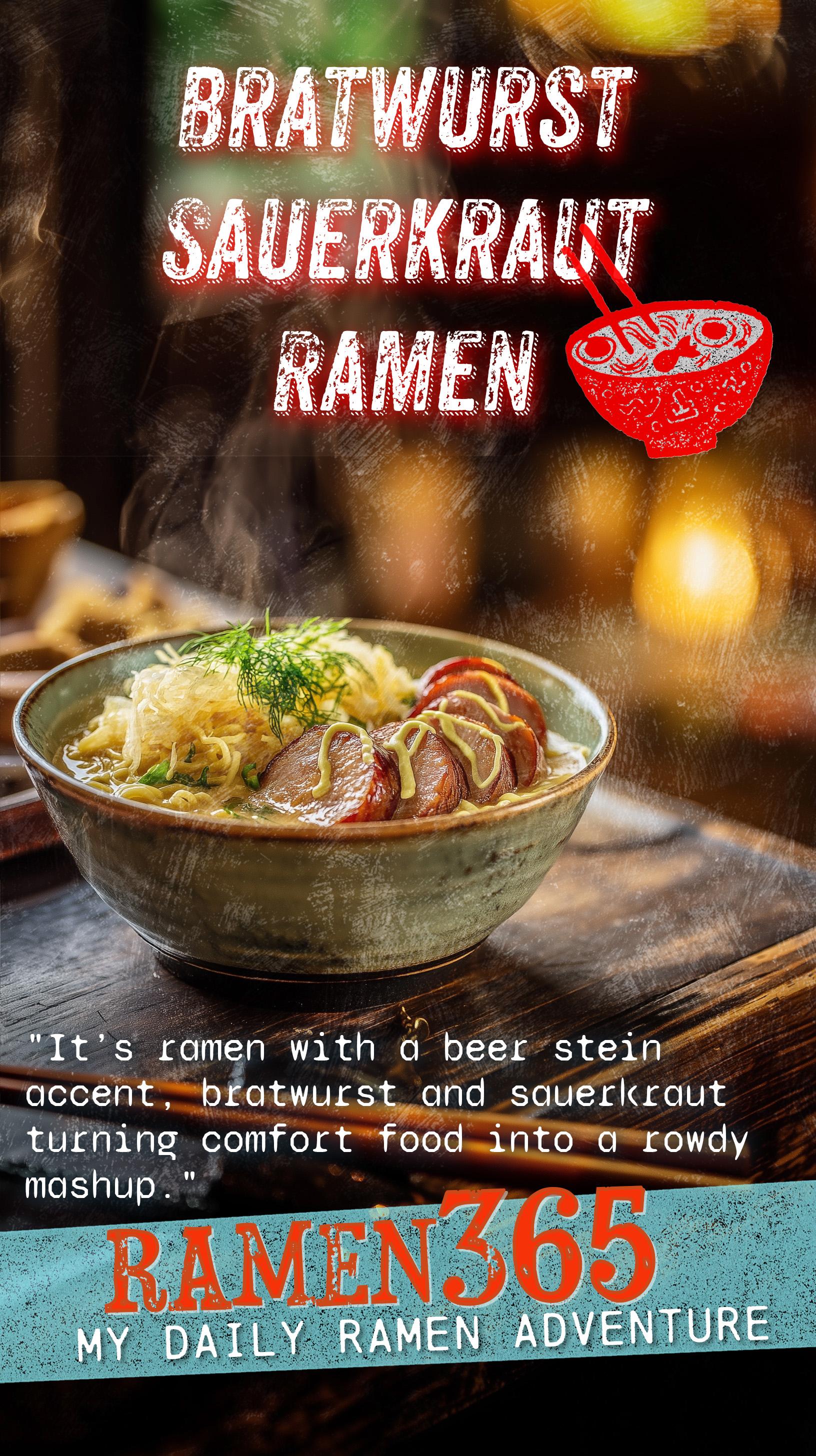 Bratwurst Sauerkraut Ramen