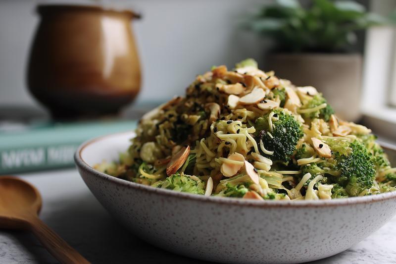 Broccoli and Almond Ramen Salad