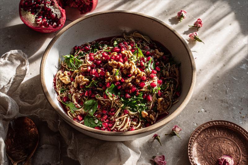 Bulgur Pomegranate Ramen Bowl