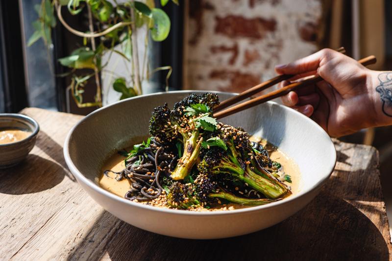 Charred Broccoli & Tahini Ramen
