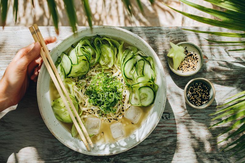 Chilled Cucumber Shiso Ramen