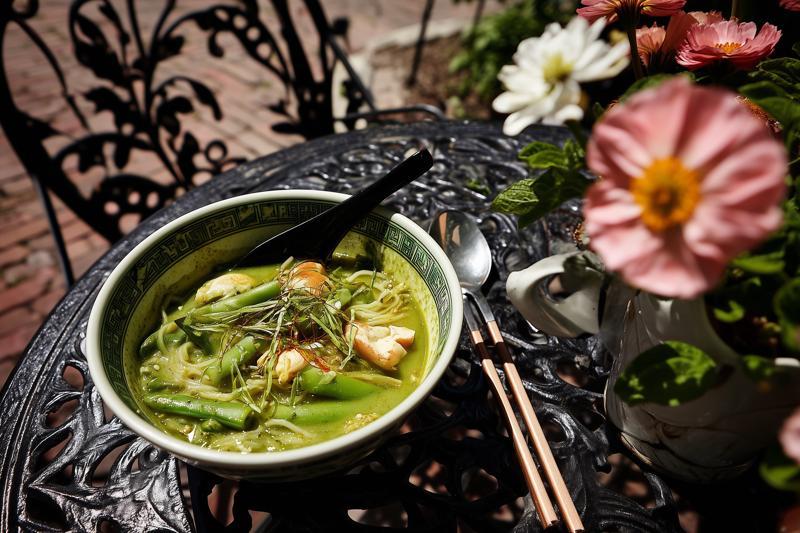 Crab Asparagus Ramen
