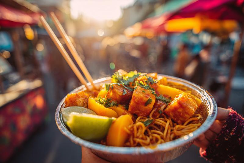 Crispy Tofu Mango Chutney Ramen