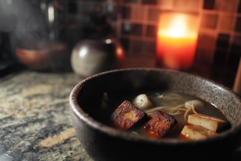 Roasted Garlic and Tofu Ramen