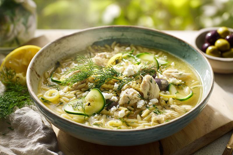 Lemon Chicken Orzo Ramen