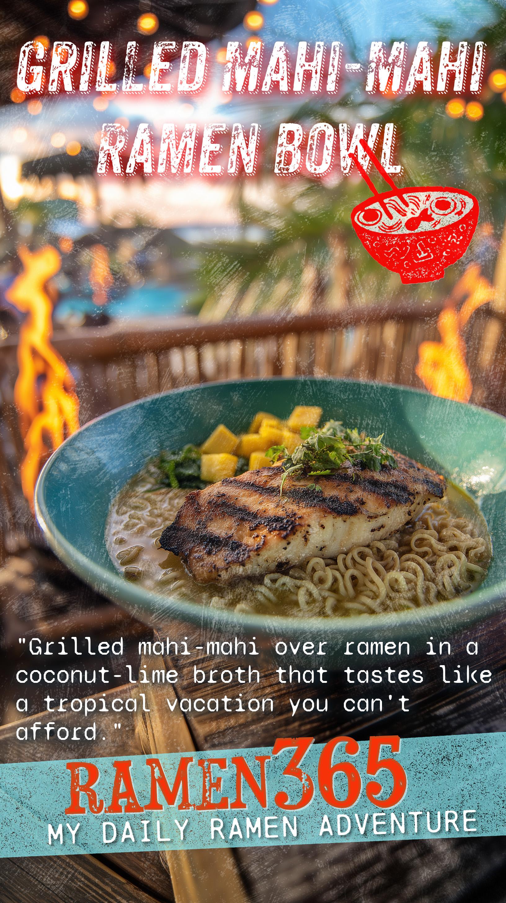Grilled Mahi-Mahi Ramen Bowl