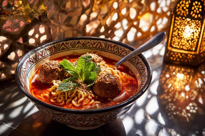 Harissa Lamb Meatball Ramen
