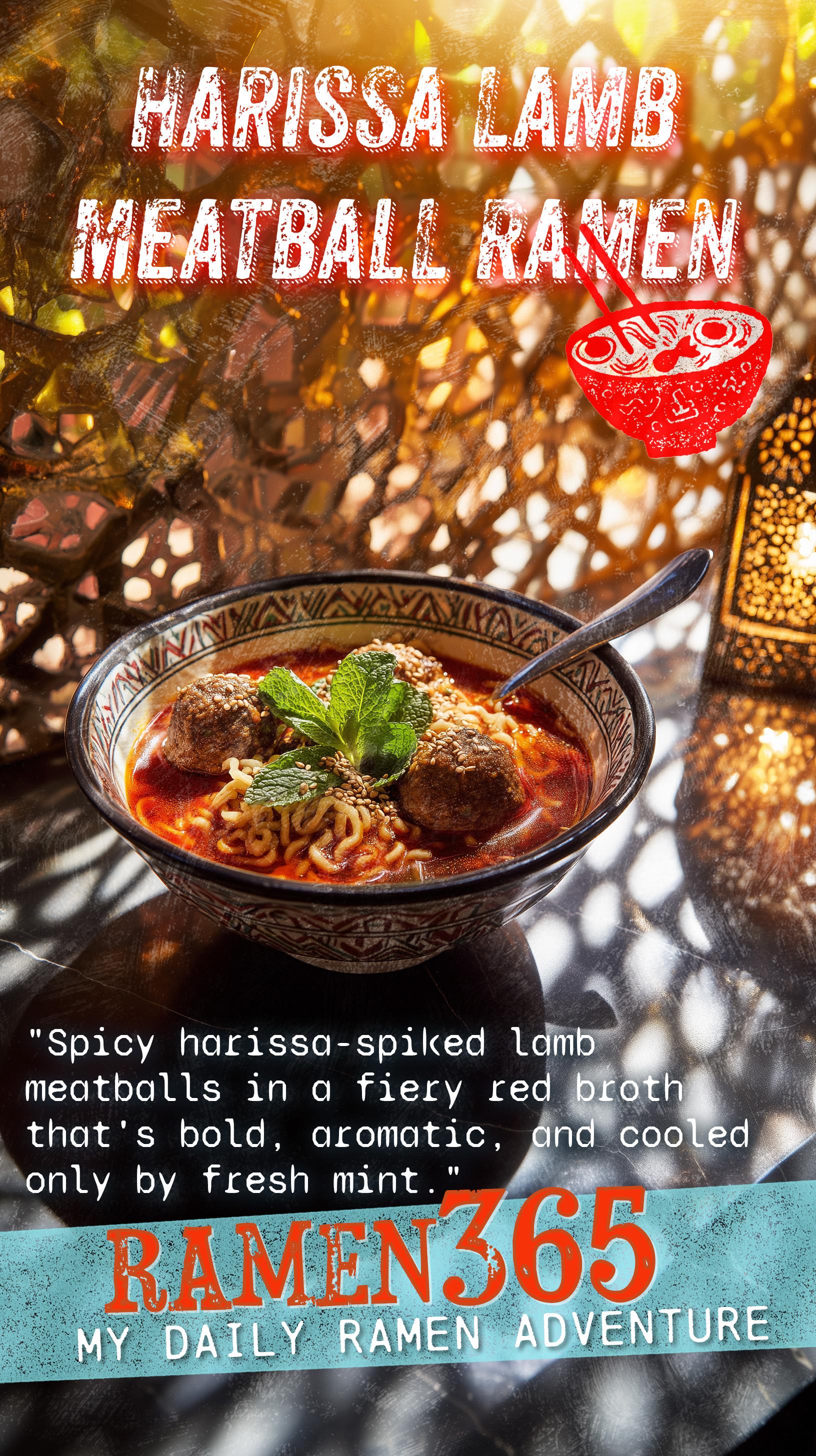 Harissa Lamb Meatball Ramen
