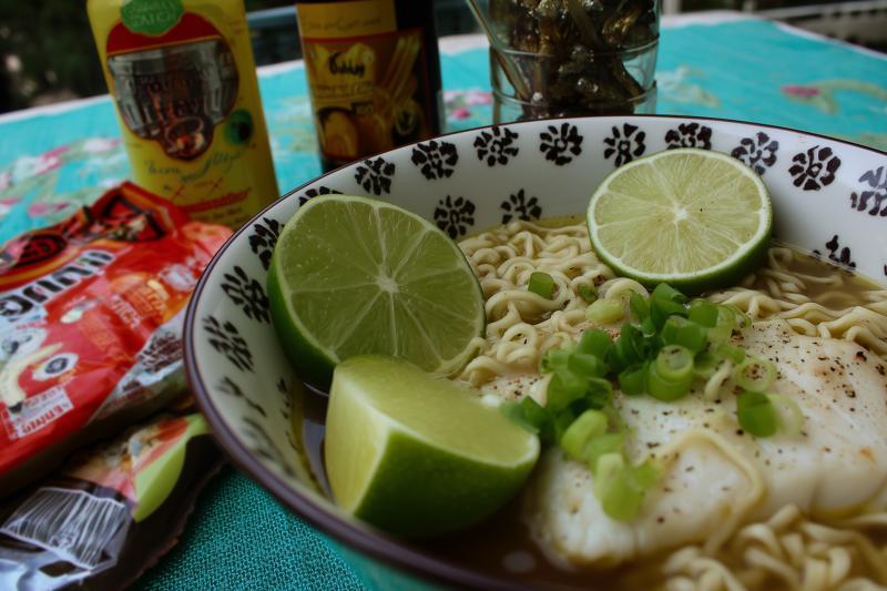 Hawaiian Garlic White Fish Ramen