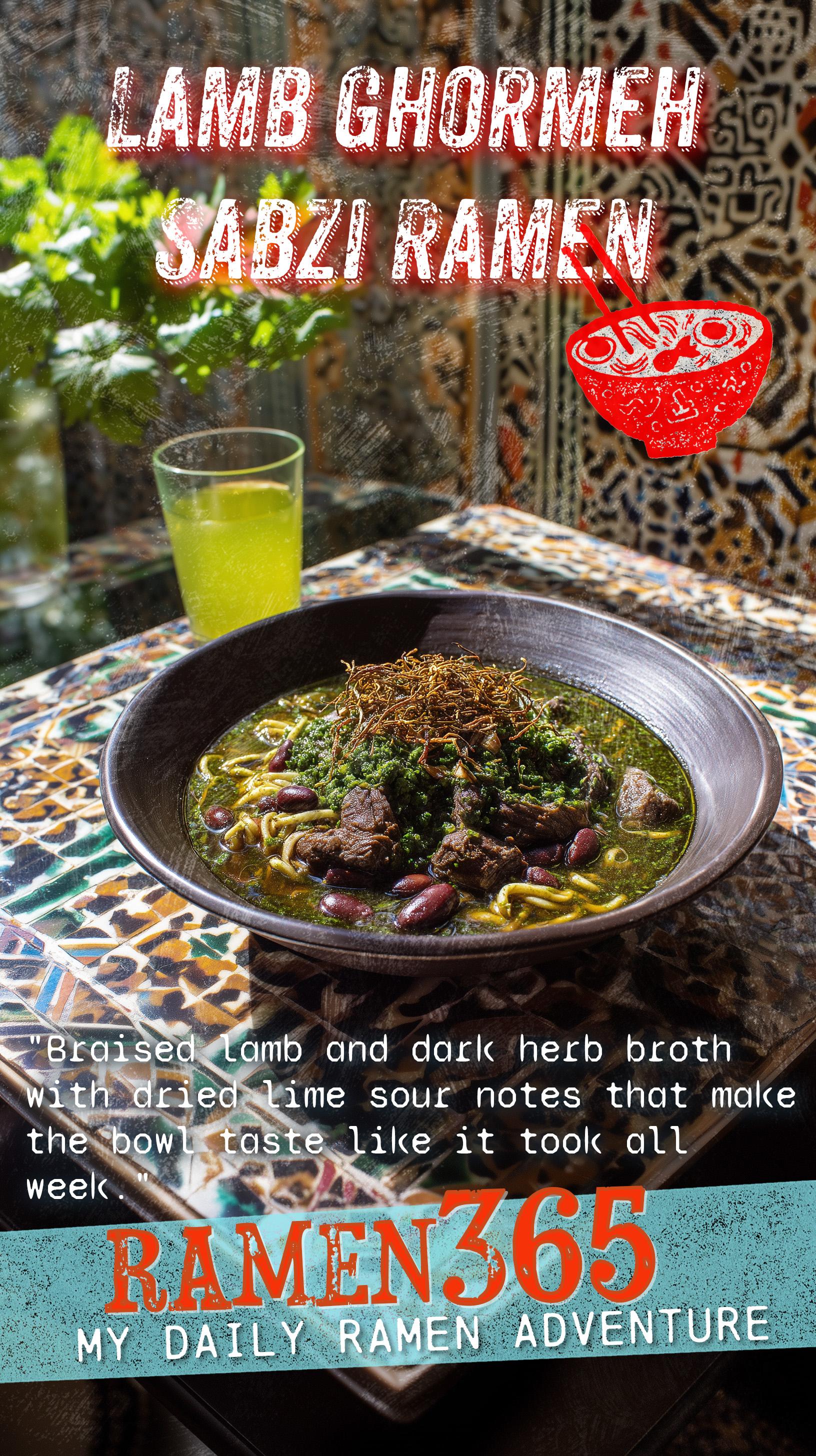 Lamb Ghormeh Sabzi Ramen