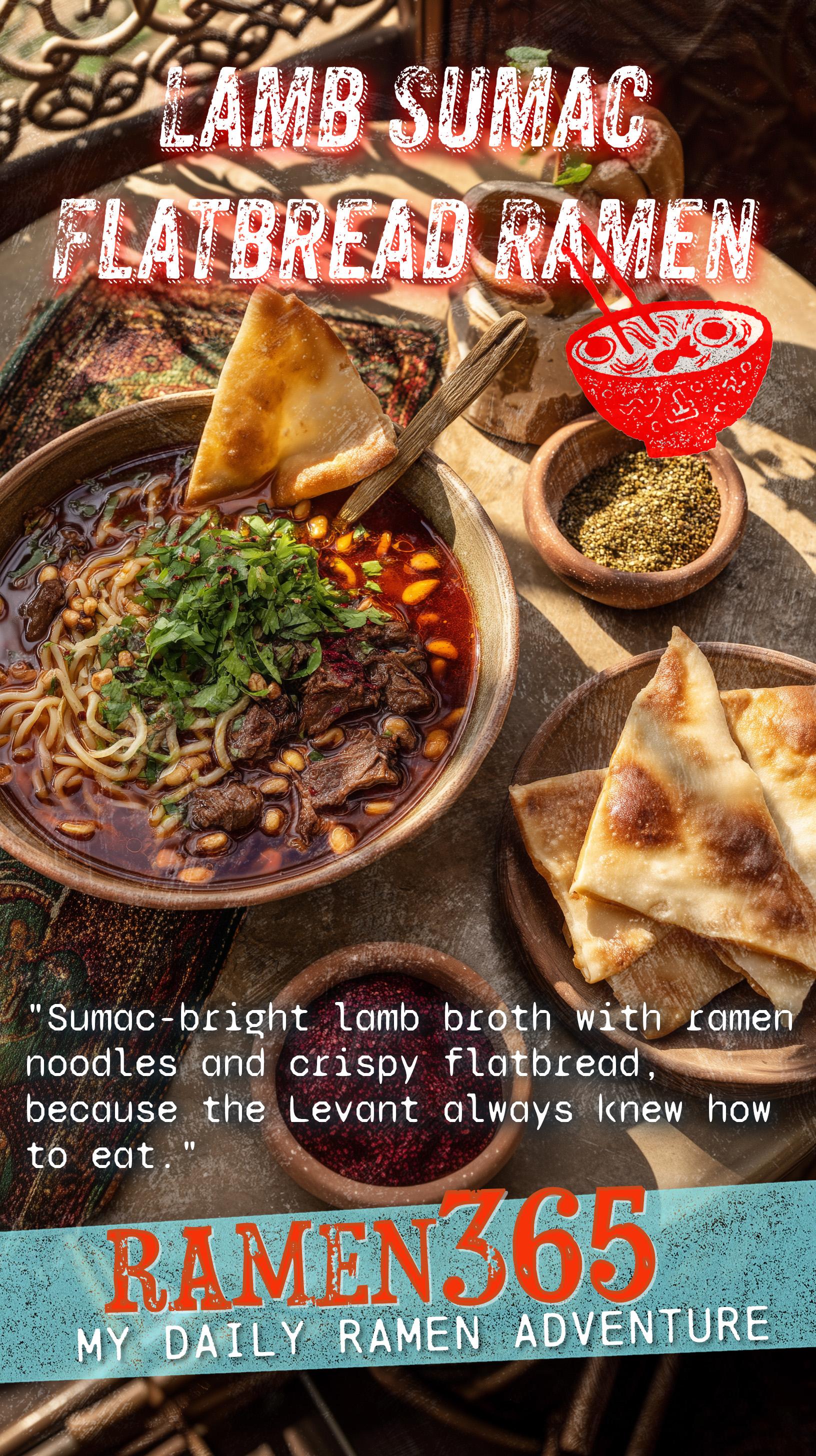 Lamb Sumac Flatbread Ramen