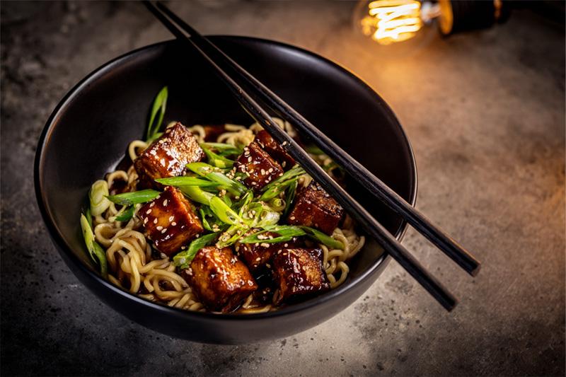 Miso-Maple Glazed Tofu Ramen