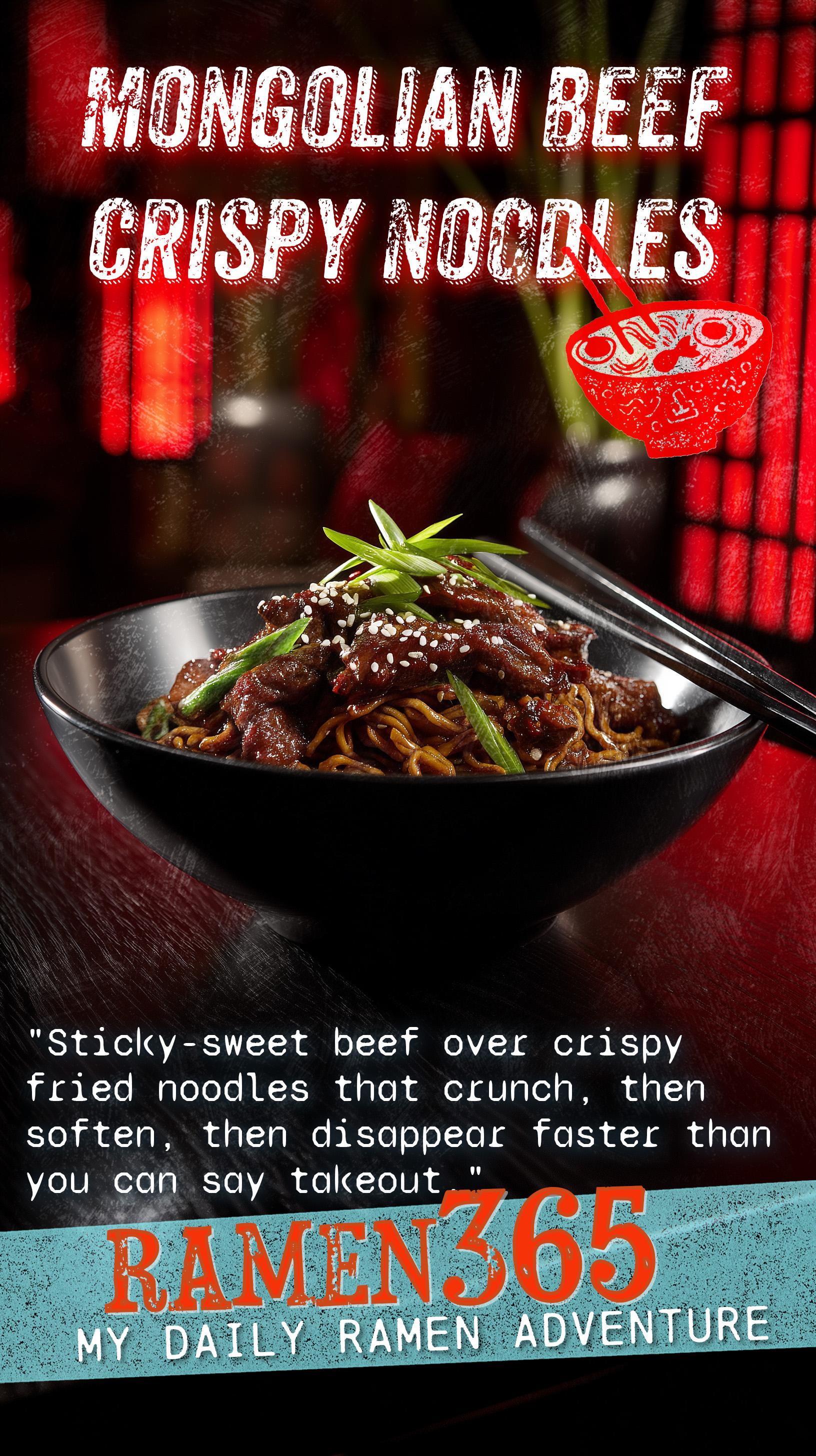 Mongolian Beef Crispy Noodles