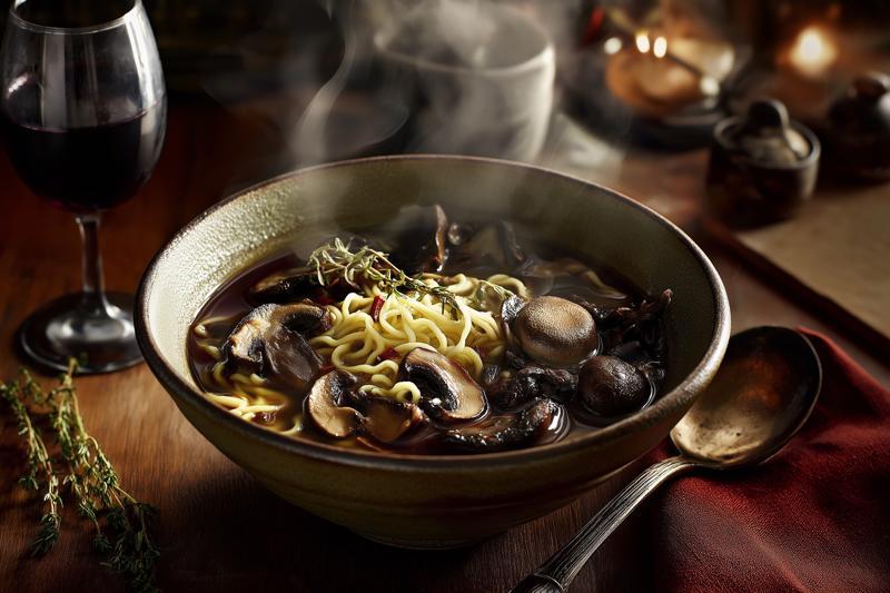 Mushroom Bourguignon Ramen