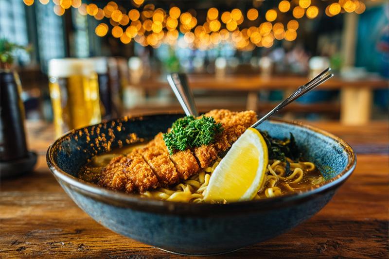 Pork Schnitzel Ramen Bowl