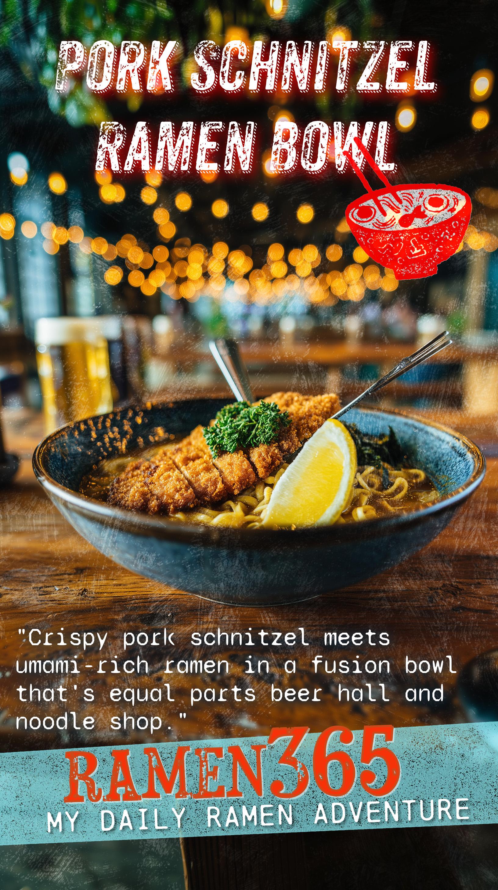 Pork Schnitzel Ramen Bowl
