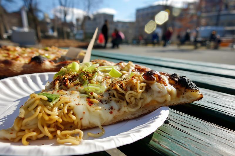 Ramen Pizza (Topping-On-Crust)
