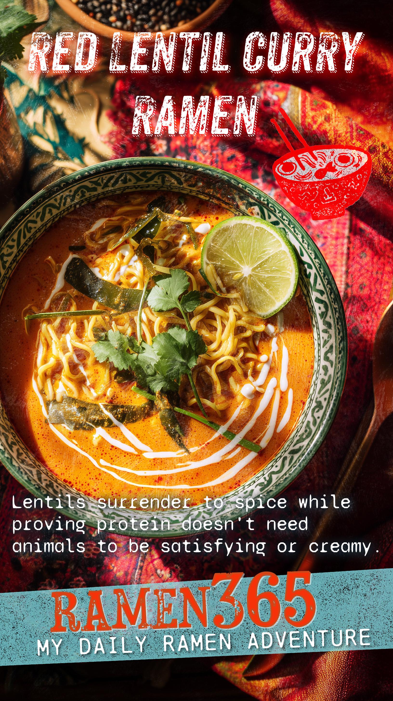 Red Lentil Curry Ramen