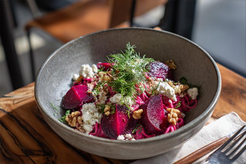 Roasted Beet Walnut Ramen