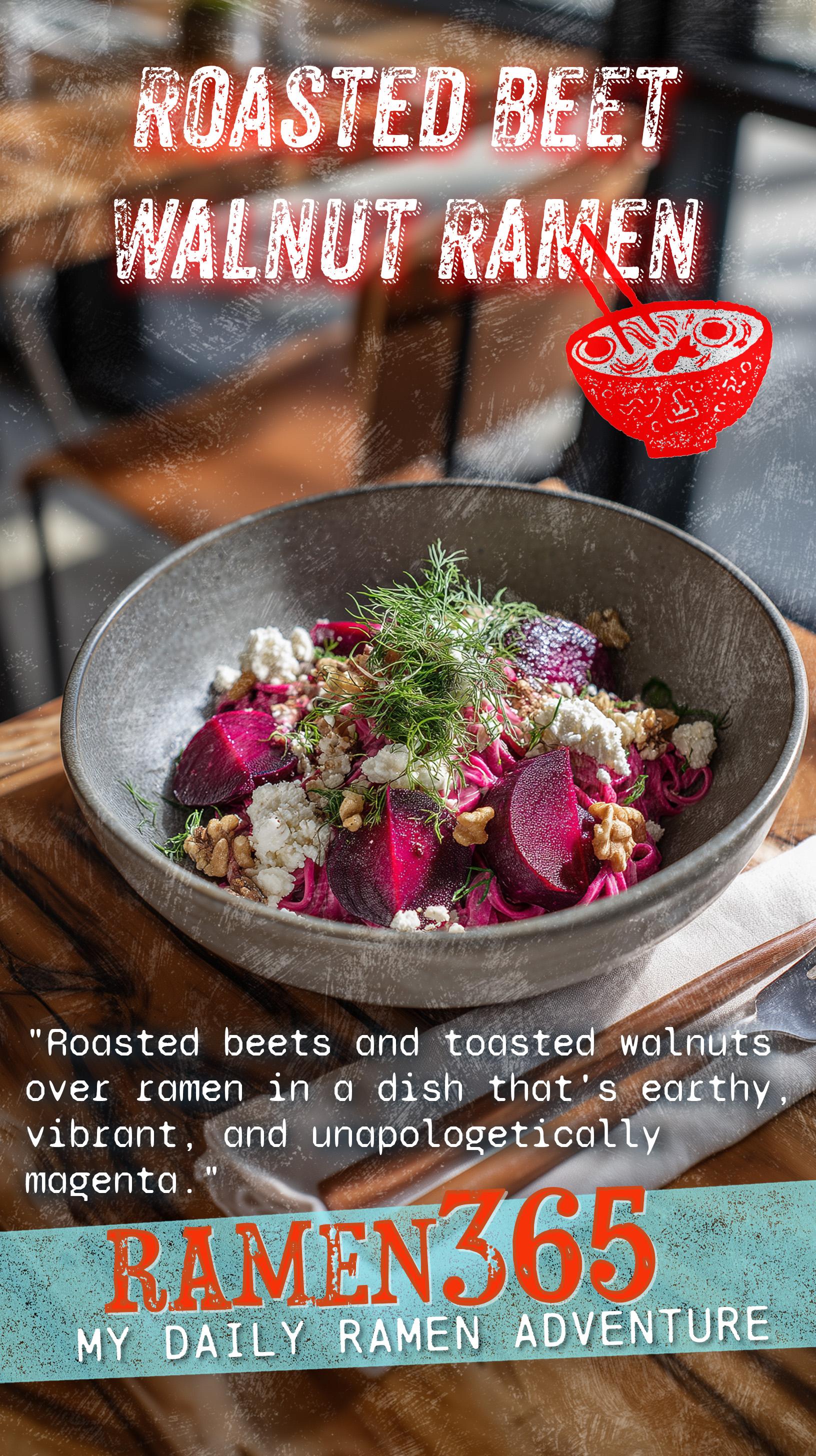 Roasted Beet Walnut Ramen
