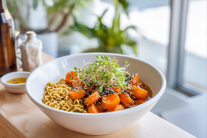 Roasted Carrot Ginger Ramen
