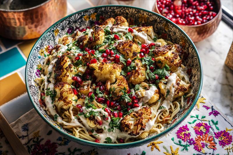 Roasted Cauliflower Tahini Ramen