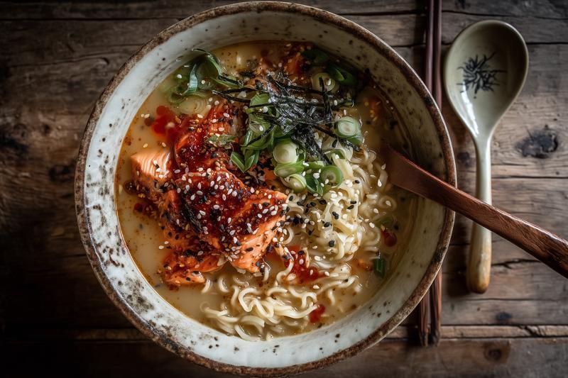 Roasted Chili Salmon Ramen