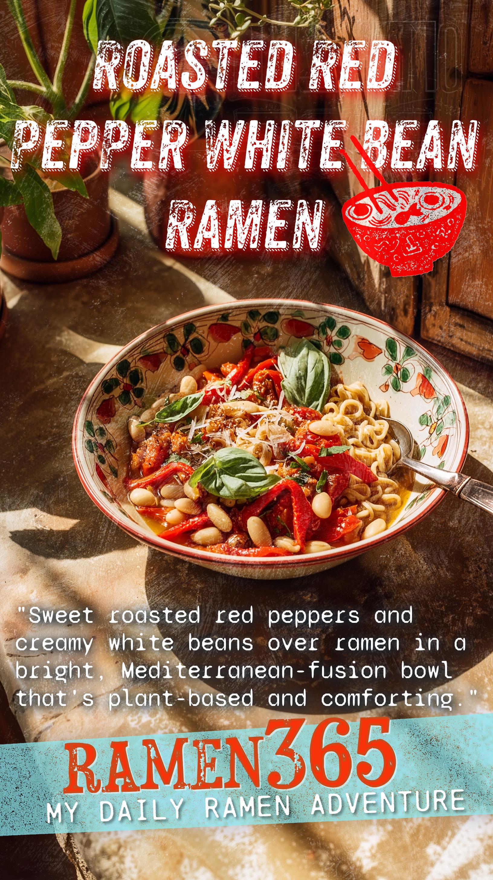 Roasted Red Pepper White Bean Ramen