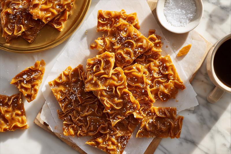 Salted Caramel Ramen Brittle