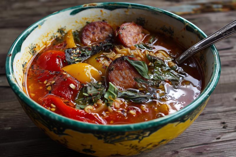 Sausage & Peppers Ramen