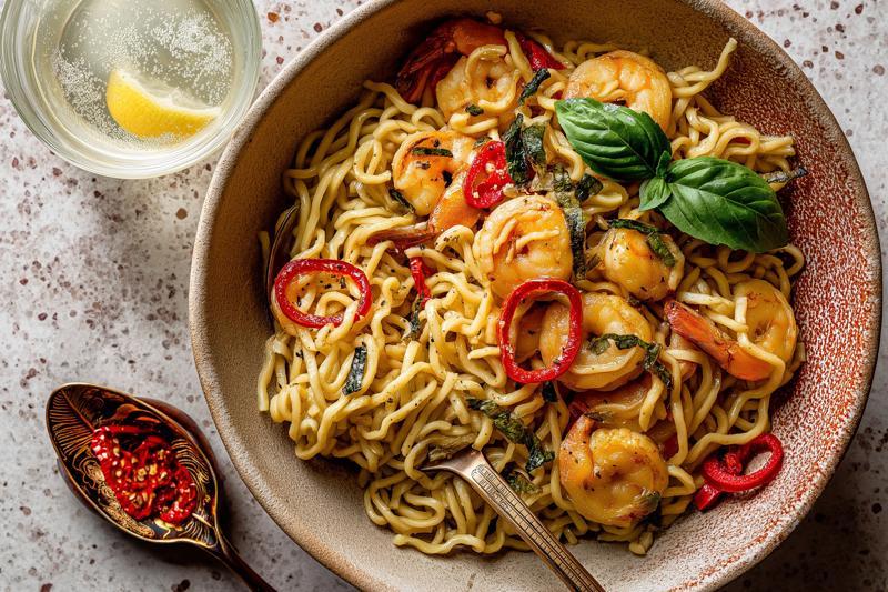 Shrimp with Cherry Peppers Ramen