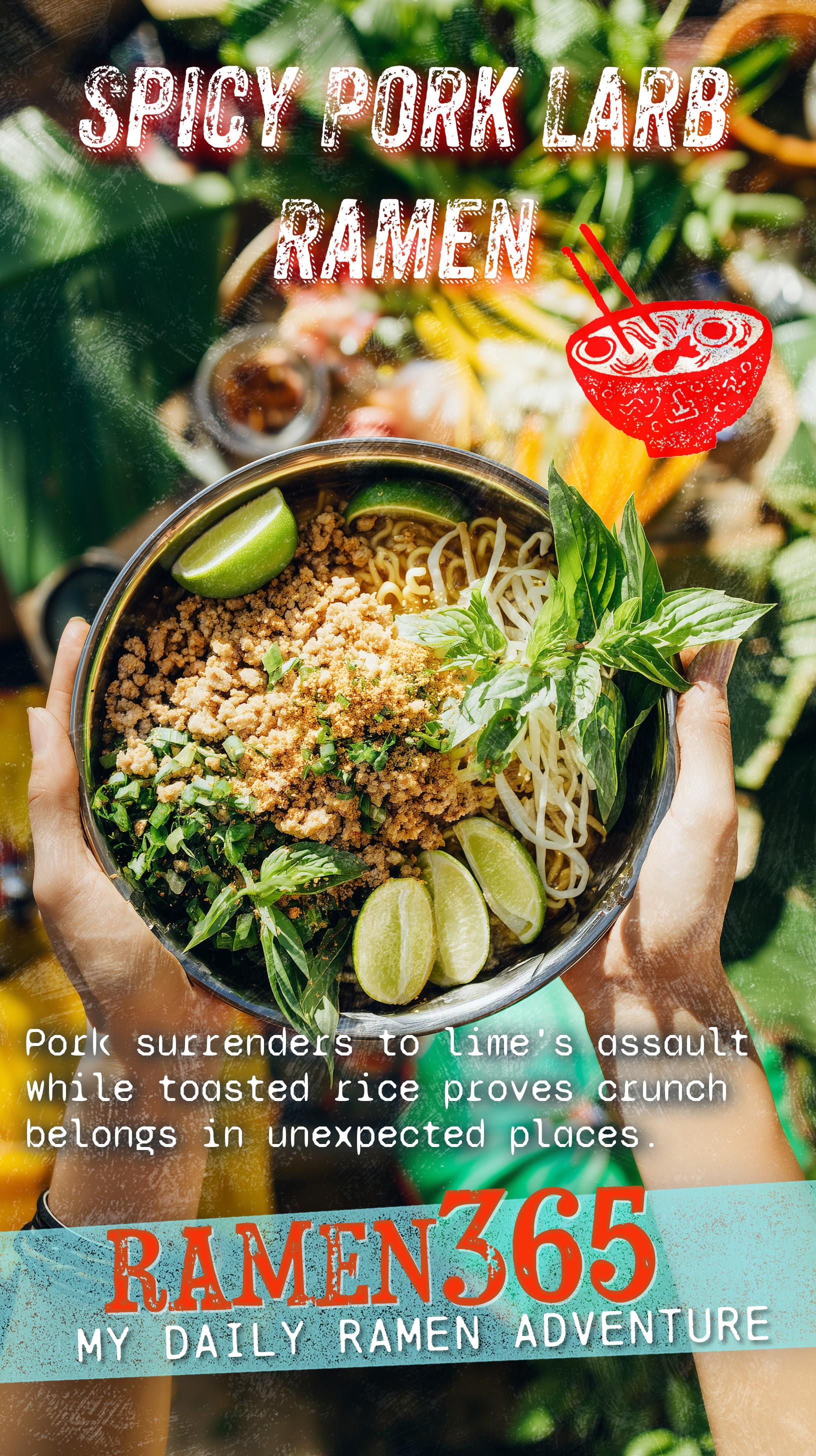 Spicy Pork Larb Ramen