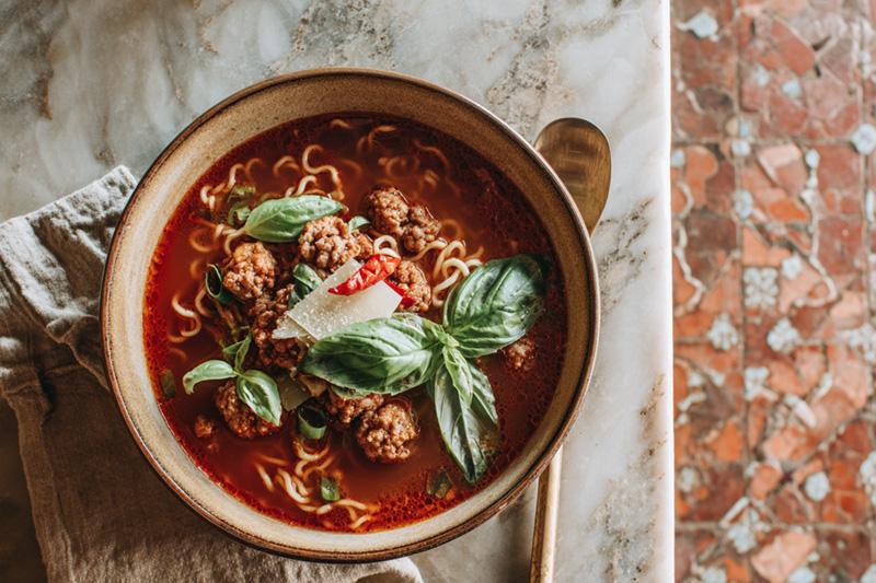 Spicy Pork Sausage Ramen