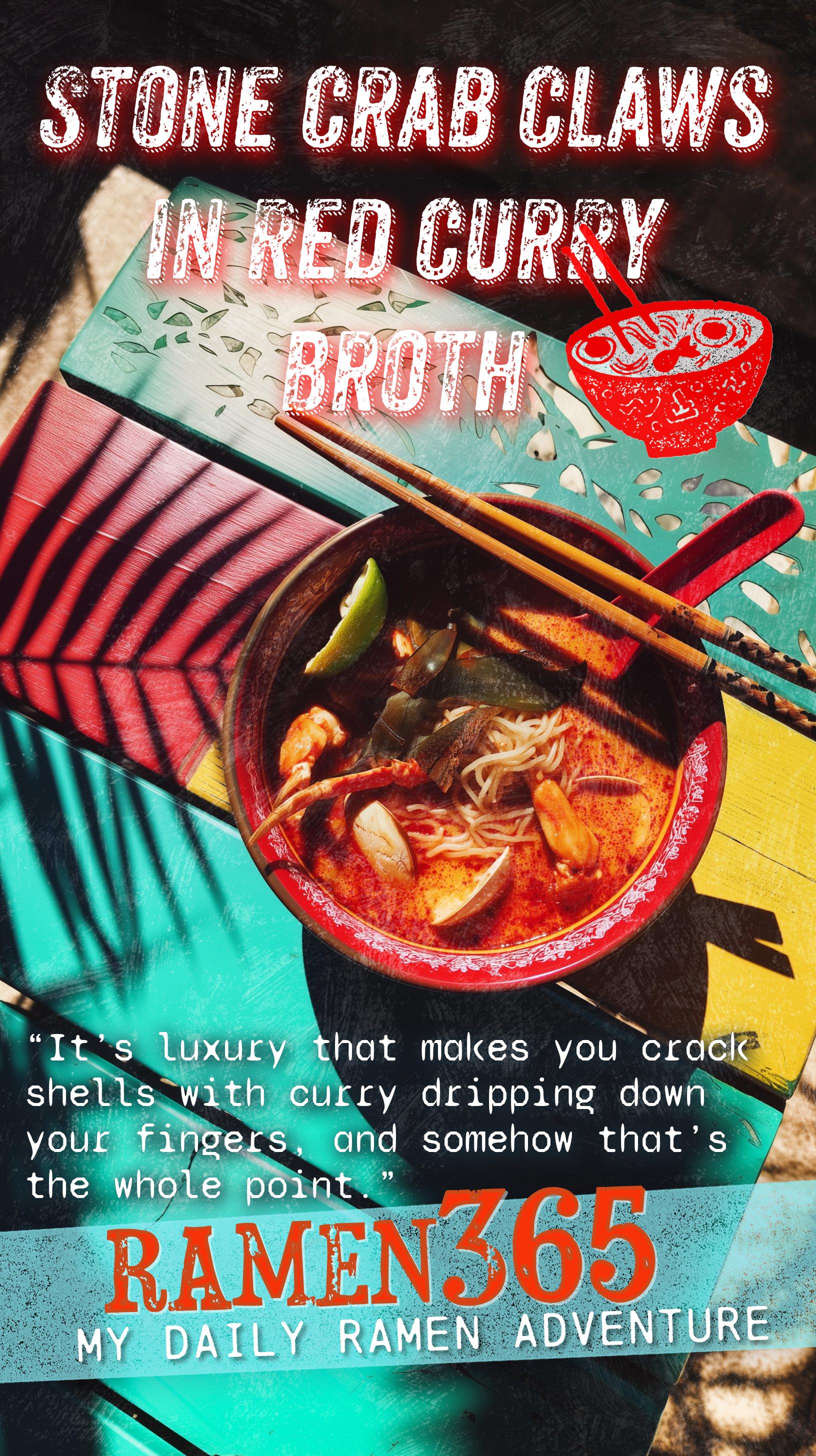Stone Crab Claws in Red Curry Broth