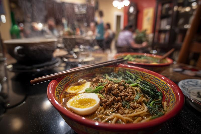 Tantanmen with Pickled Mustard Greens