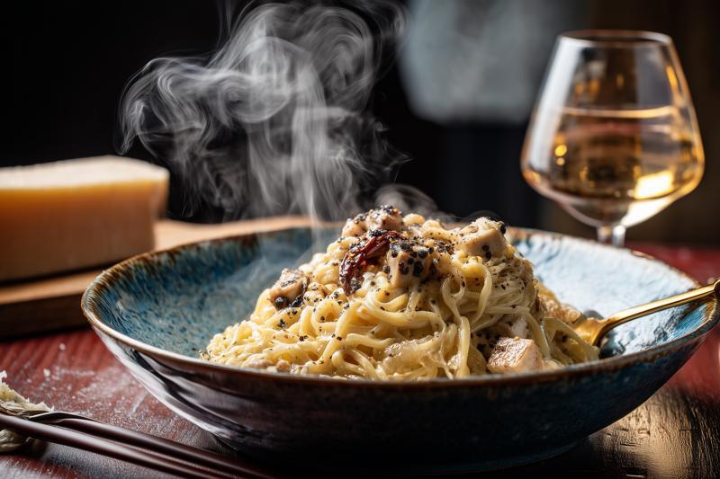 Ramen Carbonara with Tofu
