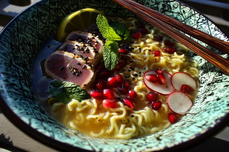 Tuna and Pomegranate Ramen