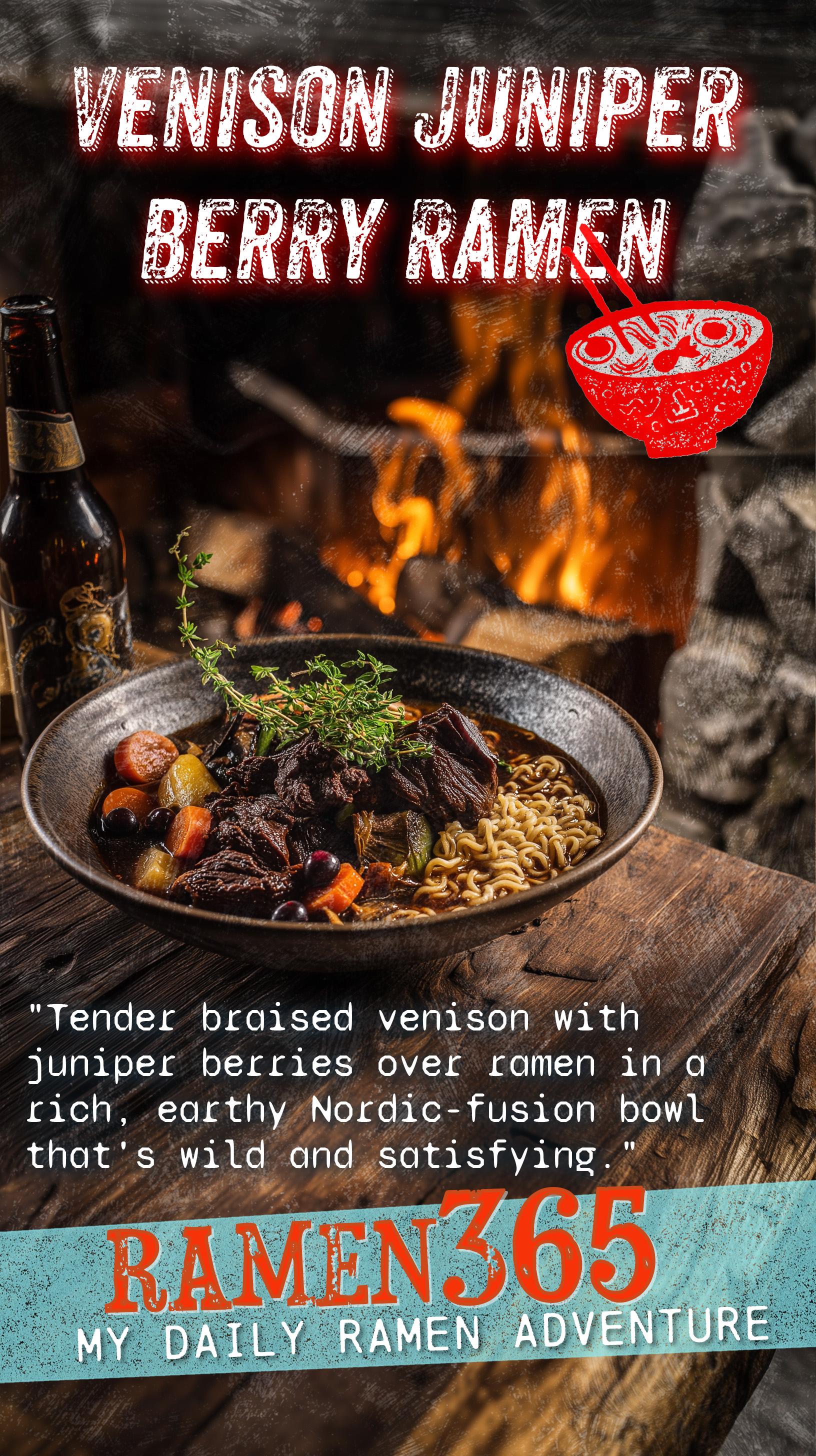 Venison Juniper Berry Ramen