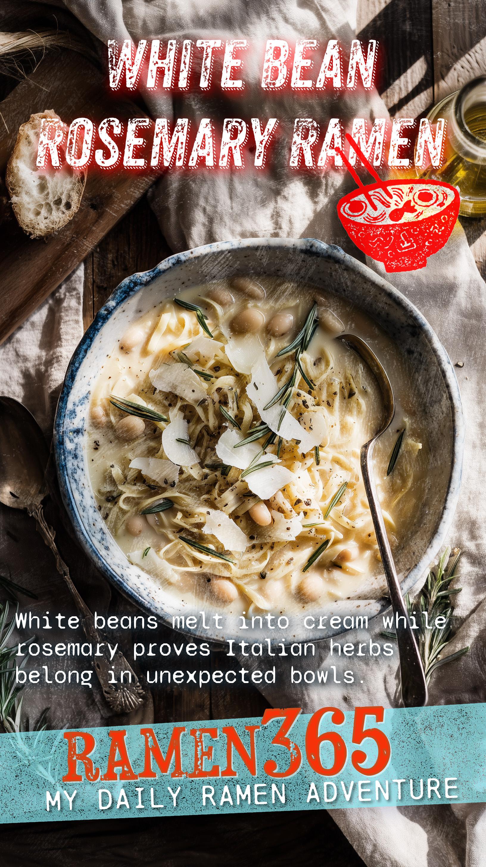 White Bean Rosemary Ramen