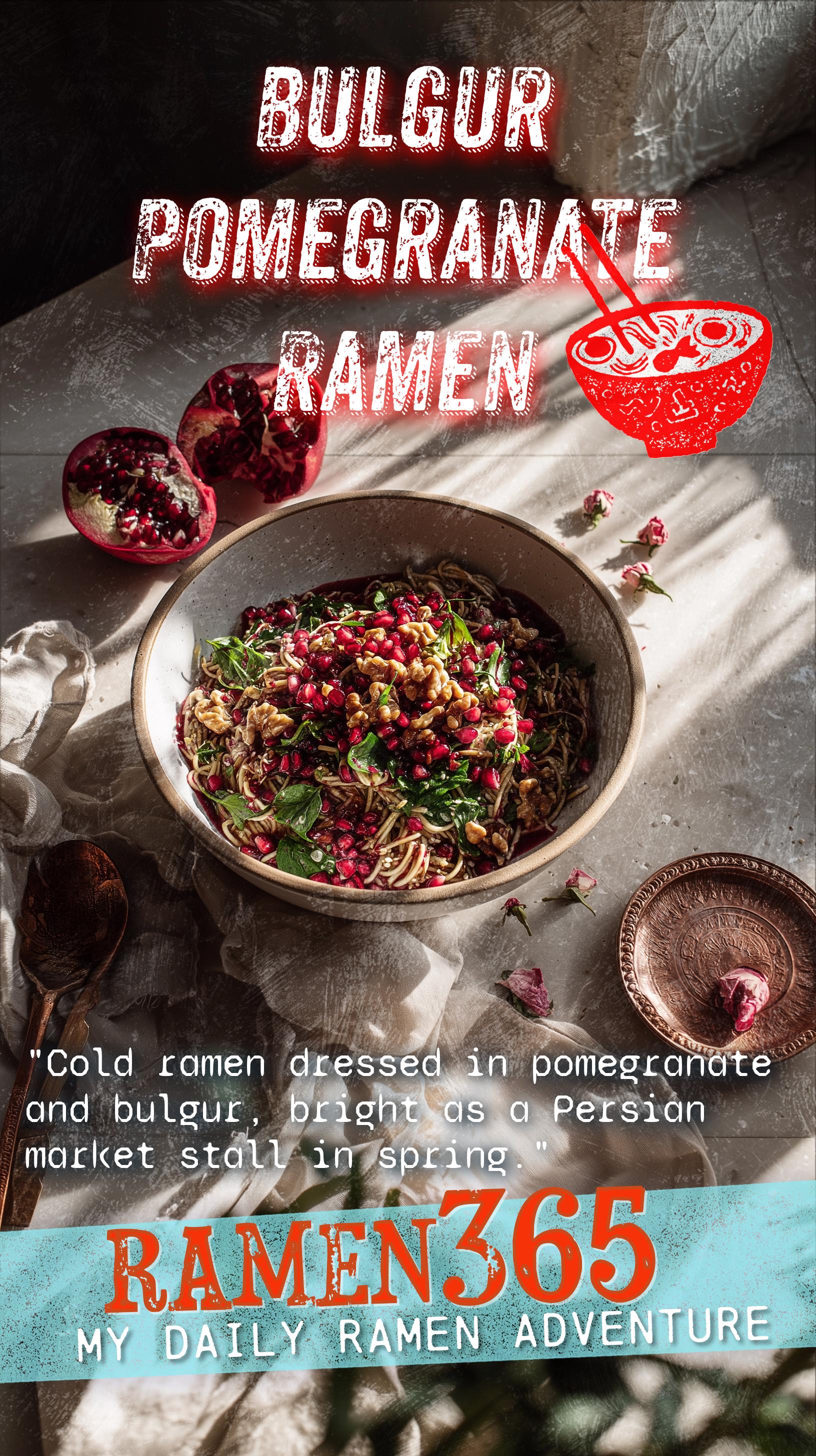 Bulgur Pomegranate Ramen Bowl