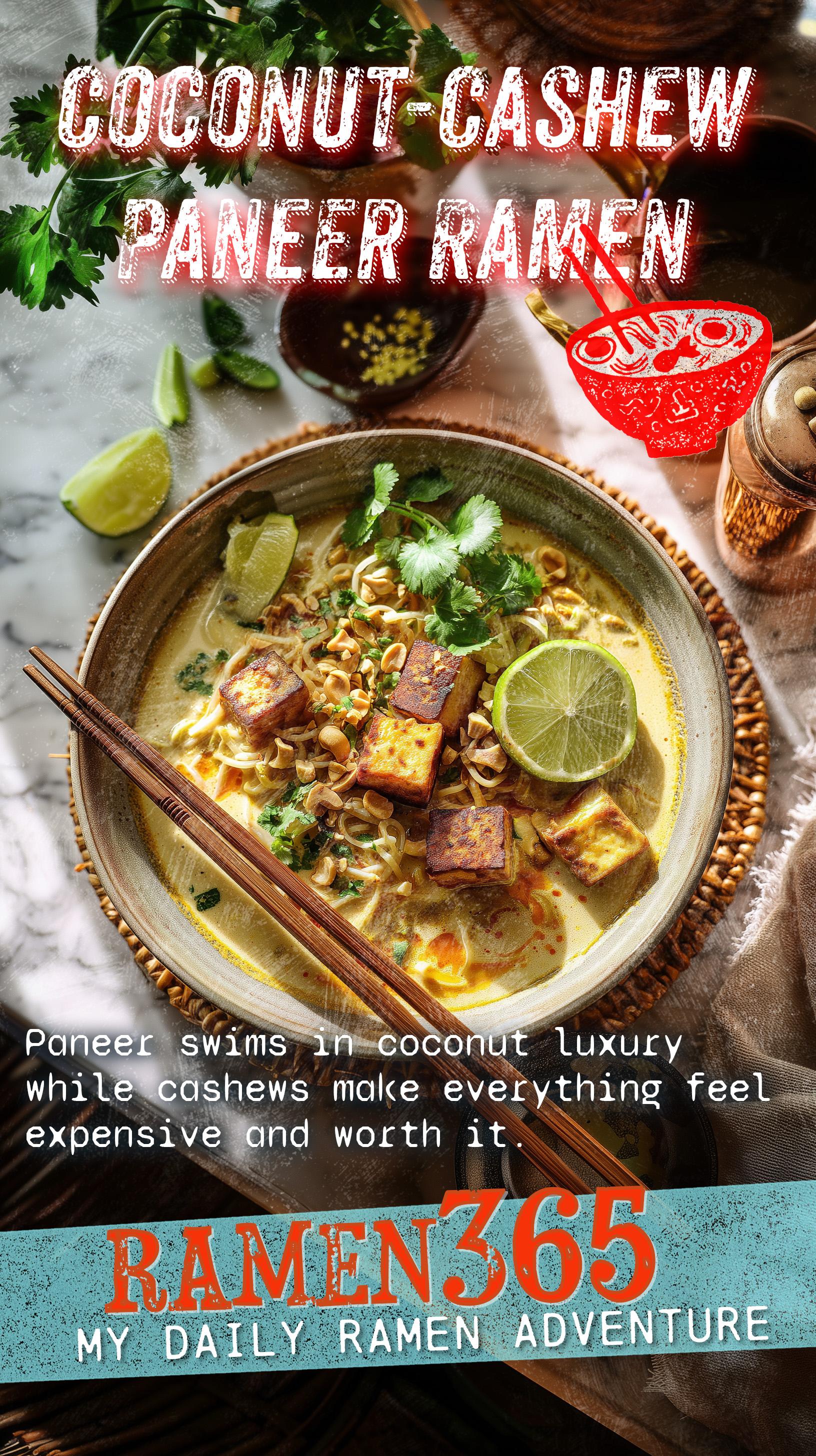 Coconut-Cashew Paneer Ramen