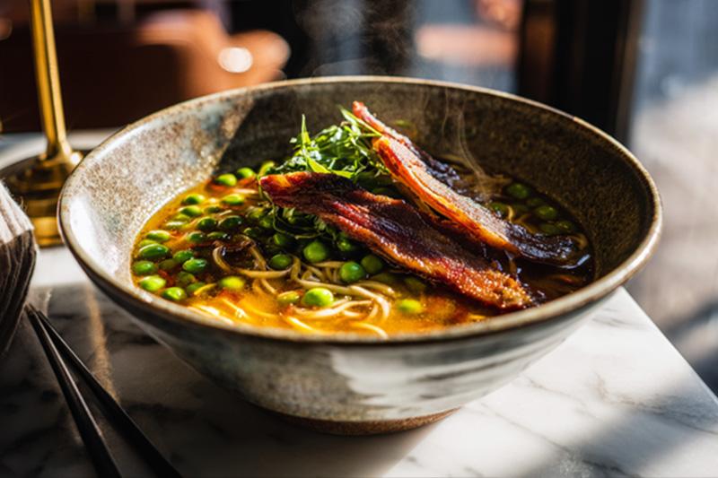 Duck Bacon Green Pea Ramen