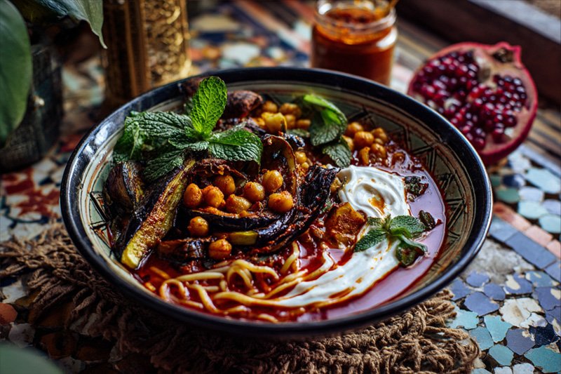 Harissa Roasted Veg Ramen - Today's Ramen