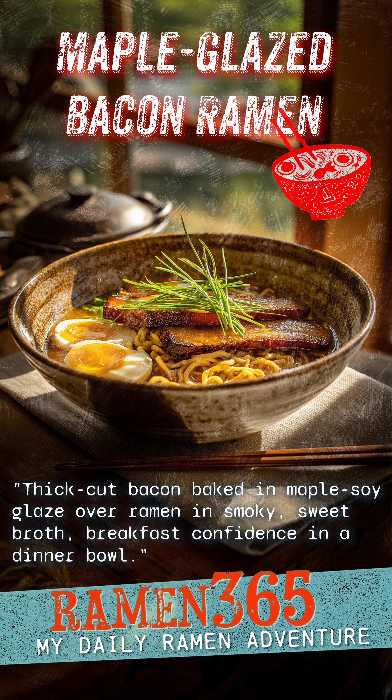 Maple-Glazed Bacon Ramen
