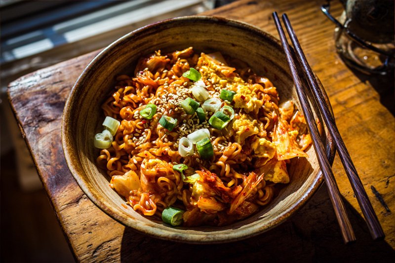 Scrambled Egg Kimchi Ramen - Today's Ramen